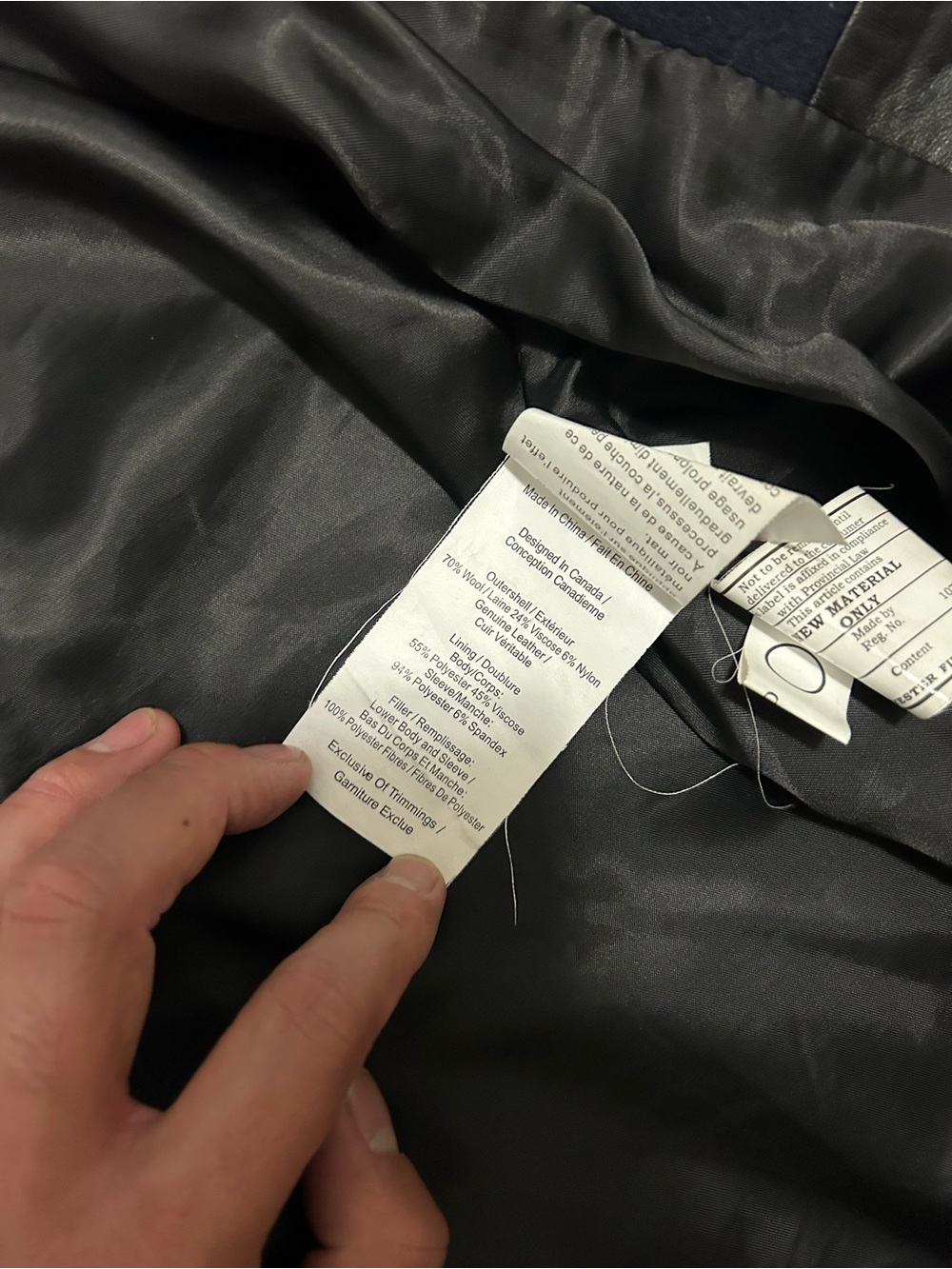 Danier Men's Jacket Subcategory Identification
